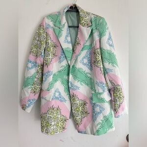 Boohoo: Padded Shoulders Lined Blazer us 6